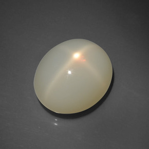 16,96 ctw natürlicher weißer Stern-Mondstein, Oval Schliff, Lichtdurchlässig