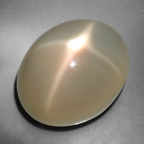 34,76 ctw natürlicher cream Stern-Mondstein, Oval Schliff, Lichtdurchlässig