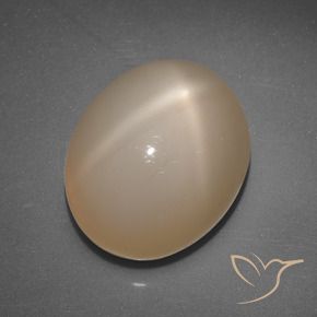 9,17 ctw natürlicher Mittelorange Sternmondstein, Oval, Lichtdurchlässig