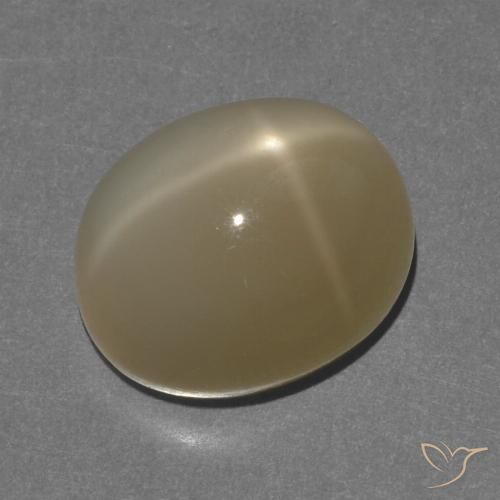8.56ct Natürlicher bräunlich-orange Sternmondstein, Oval, Lichtdurchlässig, Photo A