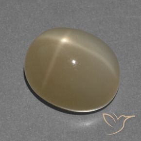 9,17 ctw natürlicher bräunlich-orange Sternmondstein, Oval, Lichtdurchlässig