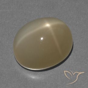 9,17 ctw natürlicher bräunlich-orange Sternmondstein, Oval, Lichtdurchlässig