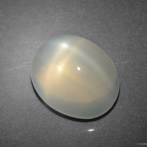 4,02 ctw natürlicher cream Stern-Mondstein, Oval Schliff, Lichtdurchlässig