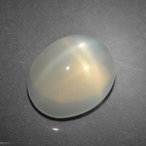 4,02 ctw natürlicher cream Stern-Mondstein, Oval Schliff, Lichtdurchlässig