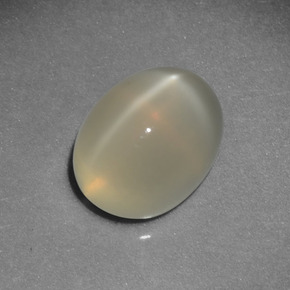 2,87 ctw natürlicher cream Stern-Mondstein, Oval Schliff, Lichtdurchlässig