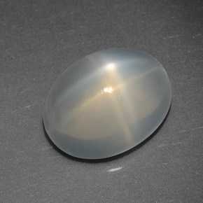 2,55 ctw natürlicher weißer Stern-Mondstein, Oval Schliff, Lichtdurchlässig
