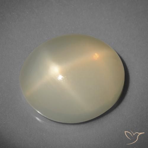 9,32 ctw natürlicher gelber Stern-Mondstein, Oval Schliff, Lichtdurchlässig