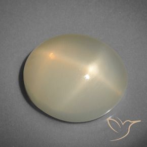 9,32 ctw natürlicher gelber Stern-Mondstein, Oval Schliff, Lichtdurchlässig