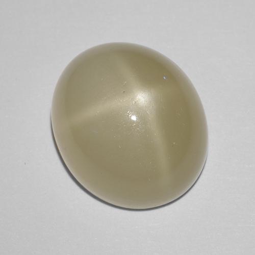 10,43 ctw natürlicher gelber Stern-Mondstein, Oval Schliff, Lichtdurchlässig