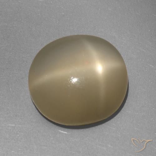 6.41ct Natürlicher bräunlich-orange Sternmondstein, Oval, Lichtdurchlässig