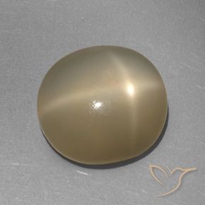 9,17 ctw natürlicher bräunlich-orange Sternmondstein, Oval, Lichtdurchlässig
