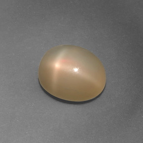 4,36 ctw natürlicher orangefarbener Stern-Mondstein, Oval Schliff, Lichtdurchlässig