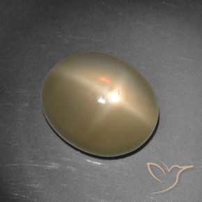 9,17 ctw natürlicher Mitteldunkles Orange Sternmondstein, Oval, Lichtdurchlässig
