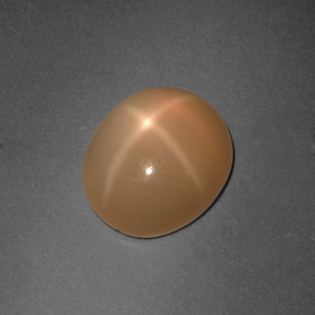 4,81 ctw natürlicher orangefarbener Stern-Mondstein, Oval Schliff, Lichtdurchlässig