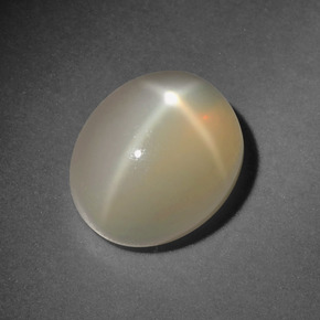 5,03 ctw natürlicher cream Stern-Mondstein, Oval Schliff, Lichtdurchlässig