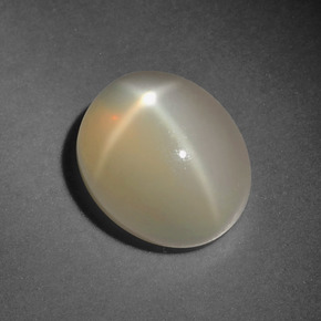 5,03 ctw natürlicher cream Stern-Mondstein, Oval Schliff, Lichtdurchlässig