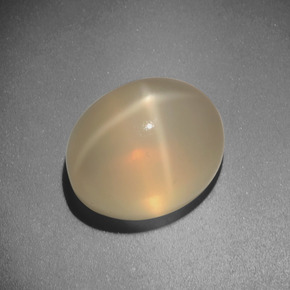 5,51 ctw natürlicher cream Stern-Mondstein, Oval Schliff, Lichtdurchlässig
