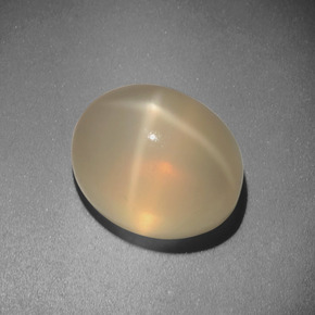 5,51 ctw natürlicher cream Stern-Mondstein, Oval Schliff, Lichtdurchlässig