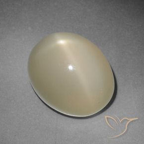 12,22 ctw natürlicher gelber Stern-Mondstein, Oval Schliff, Lichtdurchlässig
