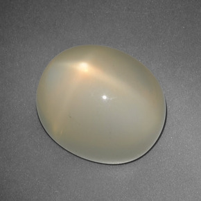 12,35 ctw natürlicher gelber Stern-Mondstein, Oval Schliff, Lichtdurchlässig