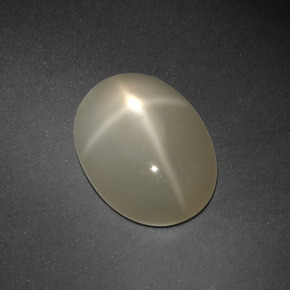 6,69 ctw natürlicher cream Stern-Mondstein, Oval Schliff, Lichtdurchlässig