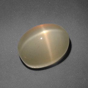 7,31 ctw natürlicher orangefarbener Stern-Mondstein, Oval Schliff, Lichtdurchlässig