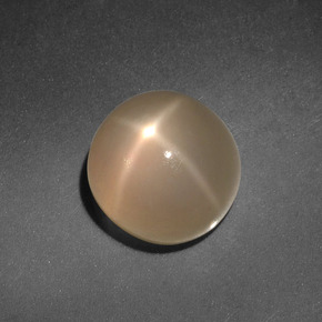 4,98 ctw natürlicher cream Stern-Mondstein, Rundschliff, Lichtdurchlässig