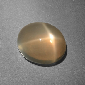 3,49 ctw natürlicher cream Stern-Mondstein, Oval Schliff, Lichtdurchlässig
