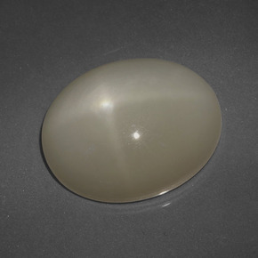 14,83 ctw natürlicher gelber Stern-Mondstein, Oval Schliff, Lichtdurchlässig