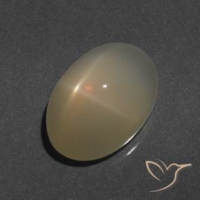 9,17 ctw natürlicher hellgelb Sternmondstein, Oval, Lichtdurchlässig