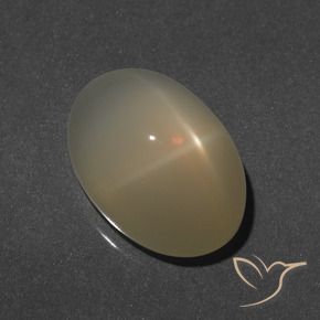 9,17 ctw natürlicher hellgelb Sternmondstein, Oval, Lichtdurchlässig