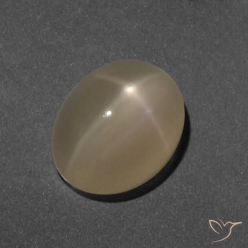 5.19ct Natürlicher bräunlich-orange Sternmondstein, Oval, Lichtdurchlässig, Photo A