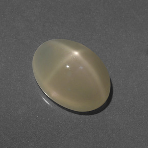 5,71 ctw natürlicher weißer Stern-Mondstein, Oval Schliff, Lichtdurchlässig