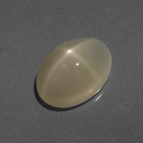 5,71 ctw natürlicher weißer Stern-Mondstein, Oval Schliff, Lichtdurchlässig