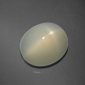 6,63 ctw natürlicher gelber Stern-Mondstein, Oval Schliff, Lichtdurchlässig