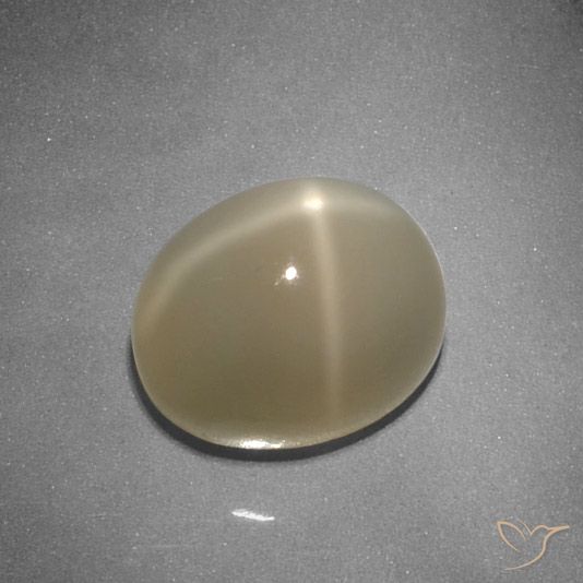 5.32ct Natürlicher Mitteldunkles Orange Sternmondstein, Oval, Lichtdurchlässig