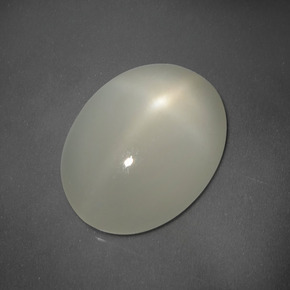 5,60 ctw natürlicher weißer Stern-Mondstein, Oval Schliff, Lichtdurchlässig