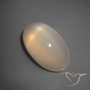 9,17 ctw natürlicher Mittel-Hellorange Sternmondstein, Oval, Lichtdurchlässig