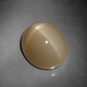 10,13 ctw natürlicher orangefarbener Stern-Mondstein, Oval Schliff, Lichtdurchlässig