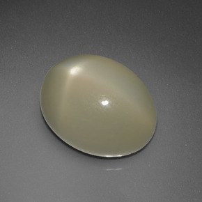 7,34 ctw natürlicher gelber Stern-Mondstein, Oval Schliff, Lichtdurchlässig