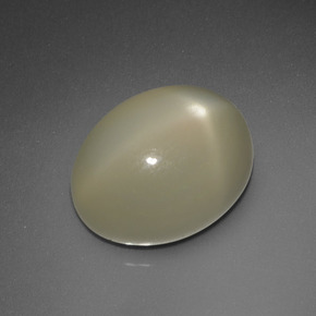 7,34 ctw natürlicher gelber Stern-Mondstein, Oval Schliff, Lichtdurchlässig