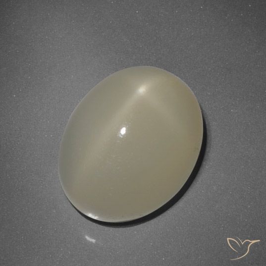 7.55ct Natürlicher hellbraun Sternmondstein, Oval, Lichtdurchlässig