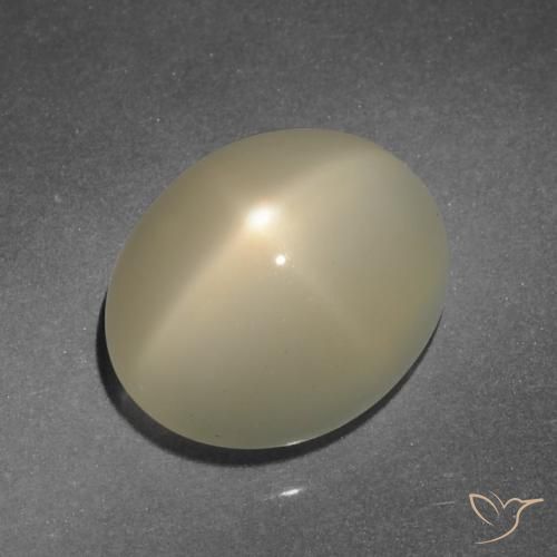 7.89ct Natürlicher Mittel-Hellbraun Sternmondstein, Oval, Lichtdurchlässig