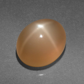 4,95 ctw natürlicher orangefarbener Stern-Mondstein, Oval Schliff, Lichtdurchlässig