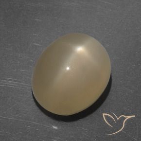 9,17 ctw natürlicher Mitteldunkles Orange Sternmondstein, Oval, Lichtdurchlässig