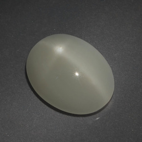 7,01 ctw natürlicher weißer Stern-Mondstein, Oval Schliff, Lichtdurchlässig