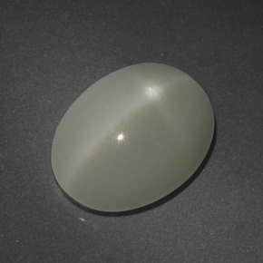 7,01 ctw natürlicher weißer Stern-Mondstein, Oval Schliff, Lichtdurchlässig