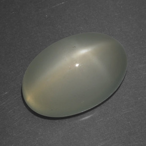 6,74 ctw natürlicher weißer Stern-Mondstein, Oval Schliff, Lichtdurchlässig