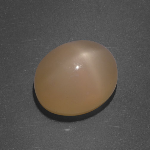 5,16 ctw natürlicher orangefarbener Stern-Mondstein, Oval Schliff, Lichtdurchlässig