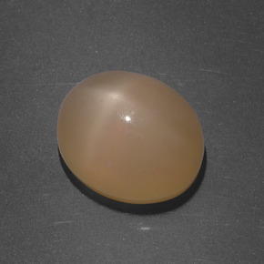 5,16 ctw natürlicher orangefarbener Stern-Mondstein, Oval Schliff, Lichtdurchlässig